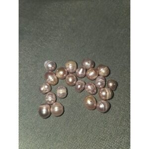 Natural Freshwater Baroque Pearl Beads Mauve Lavender Purple Loose Pearls 21pc